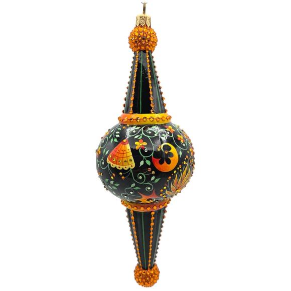 Patricia Breen Looking Glass Russian Fairy Tale Black Christmas Tree Ornament - Picture 9 of 9